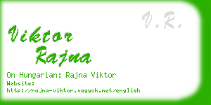 viktor rajna business card